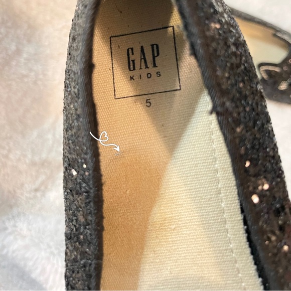 💖🐈‍⬛GAP KIDS SPARKLE BLACK KITTY GLITTER FLATS🐈‍⬛💖 - Picture 8 of 8